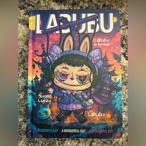 Labubu Illustrated Notebook — Purple & Blue Cover Art